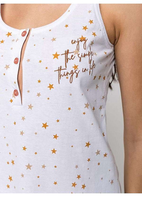 Veggi - Pijama Regata com Abertura Raízes do Sol Branco 3