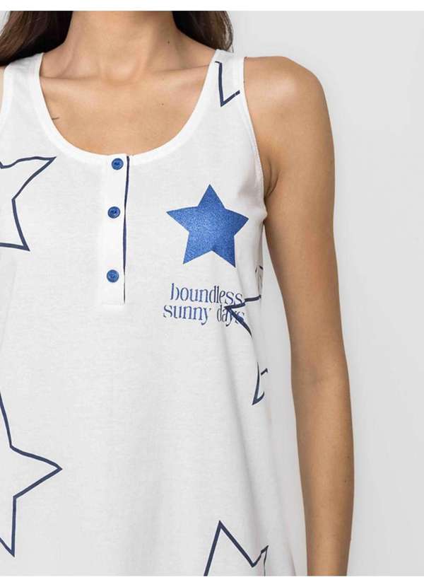 Veggi - Pijama Regata com Bolso Memórias de Verão Bege 3