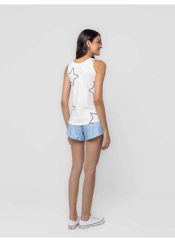 Veggi - Pijama Regata com Bolso Memórias de Verão Bege 5