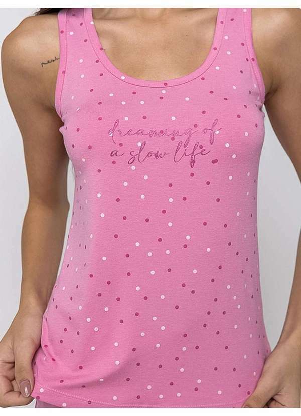 Veggi - Pijama Regata Corações Ao Sol Rosa 3