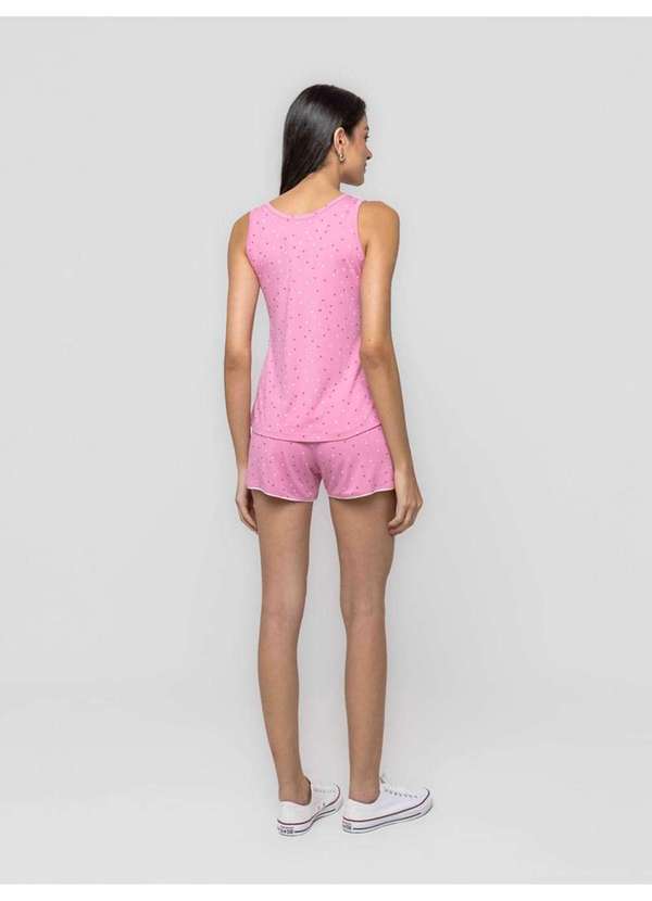 Veggi - Pijama Regata Corações Ao Sol Rosa 4