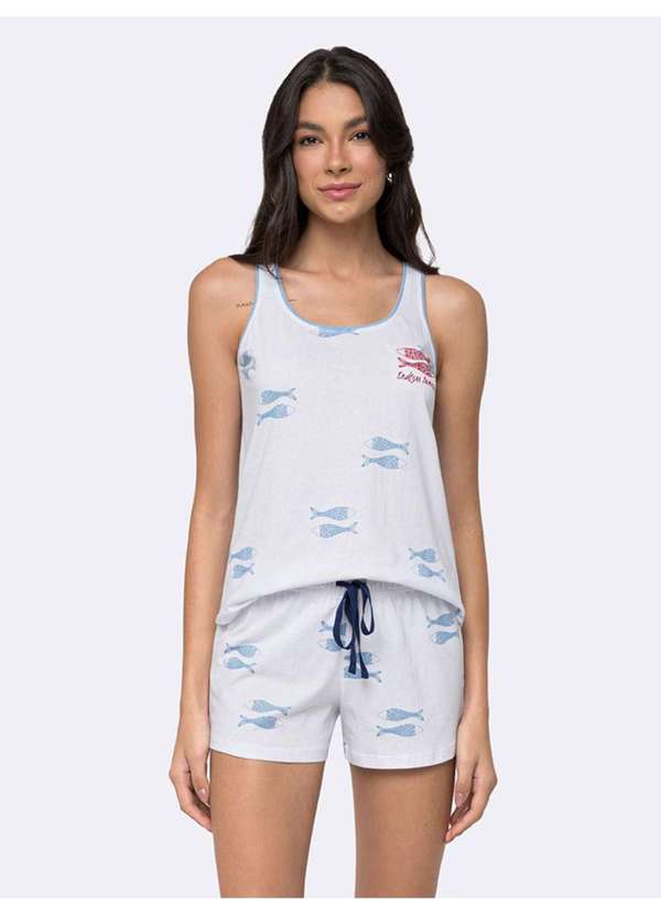 Veggi - Pijama Regata Memórias de Verão Branco