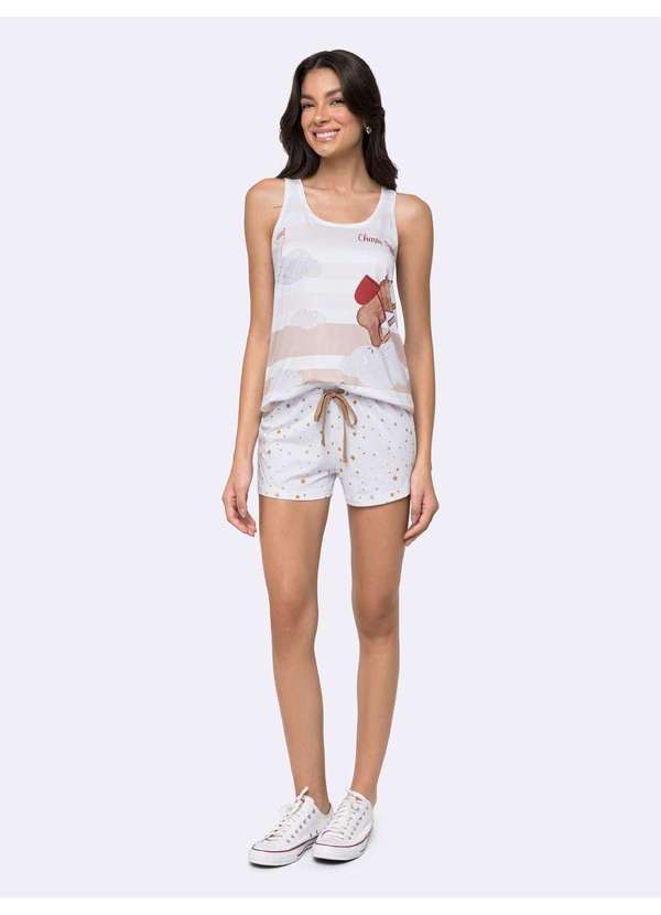 Veggi - Pijama Regata Raízes do Sol Branco 2