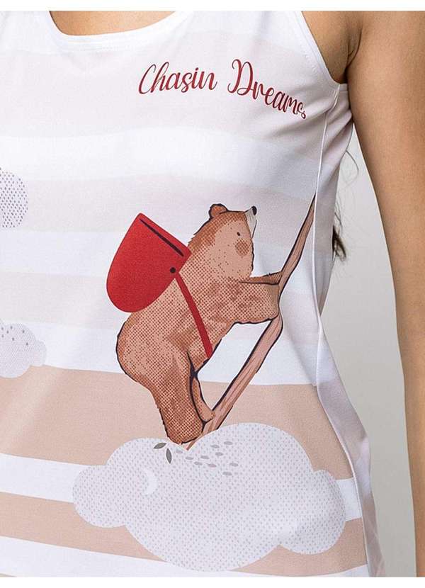 Veggi - Pijama Regata Raízes do Sol Branco 3