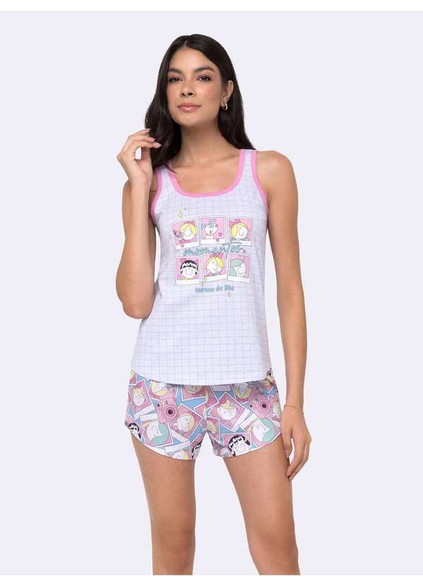 Veggi - Pijama Regata Turma da Bia Branco