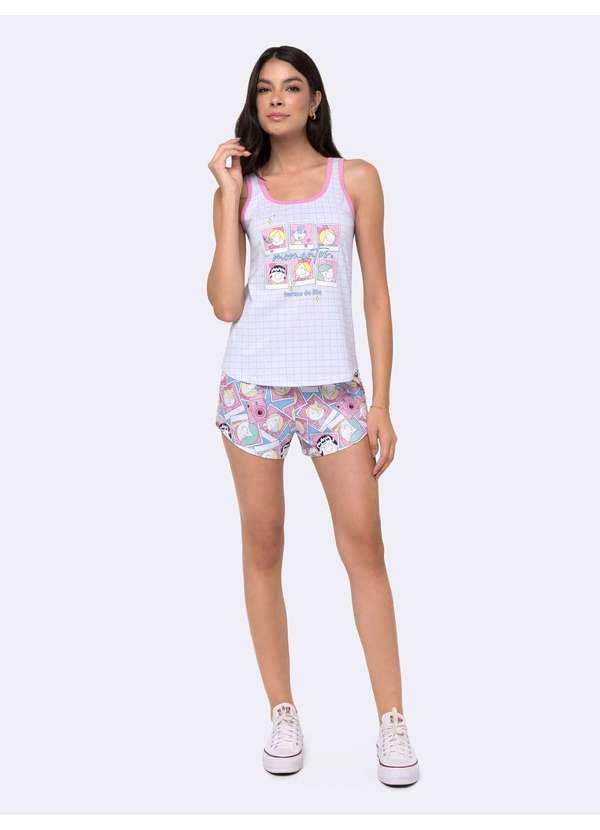 Veggi - Pijama Regata Turma da Bia Branco 2