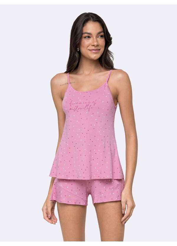 Veggi - Short Doll Corações Ao Sol Rosa