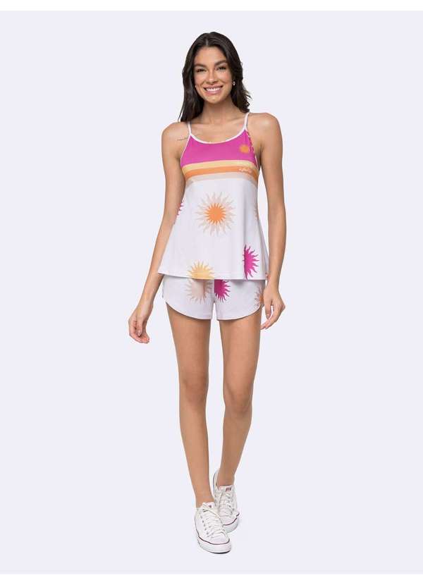 Veggi - Short Doll Corações Ao Sol Rosa