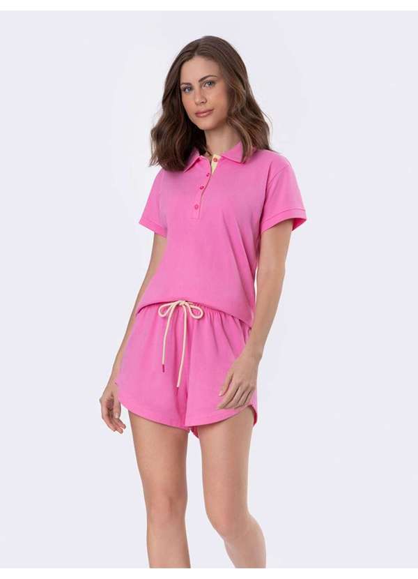 Veggi - Short Liso - Rosa Rosa 2