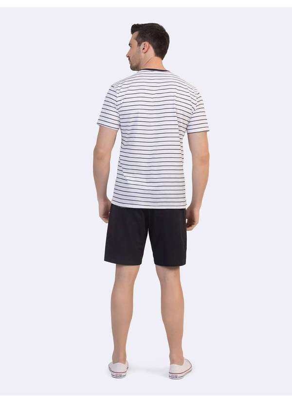 Veggi - Pijama Manga Curta Masculino Branco 3