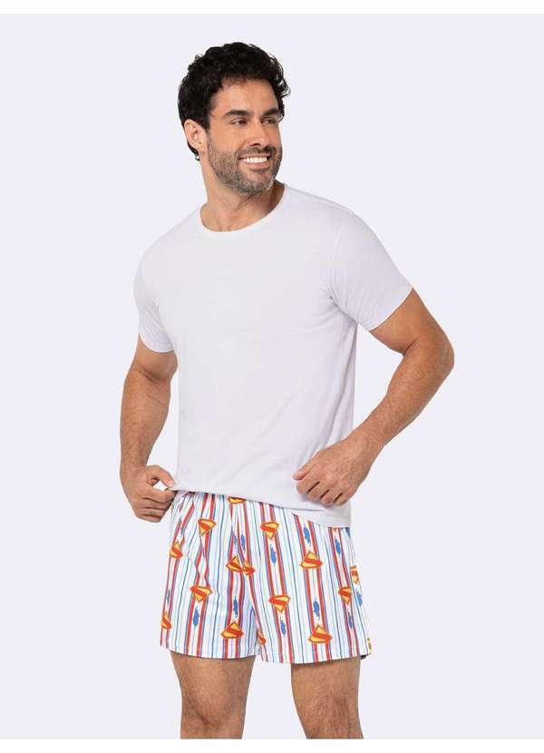 Veggi - Short Masculino Superman Branco