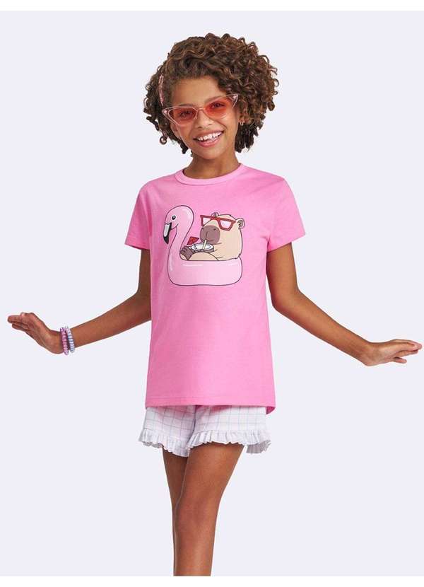 Veggi - Pijama Manga Curta Capy Summer Rosa