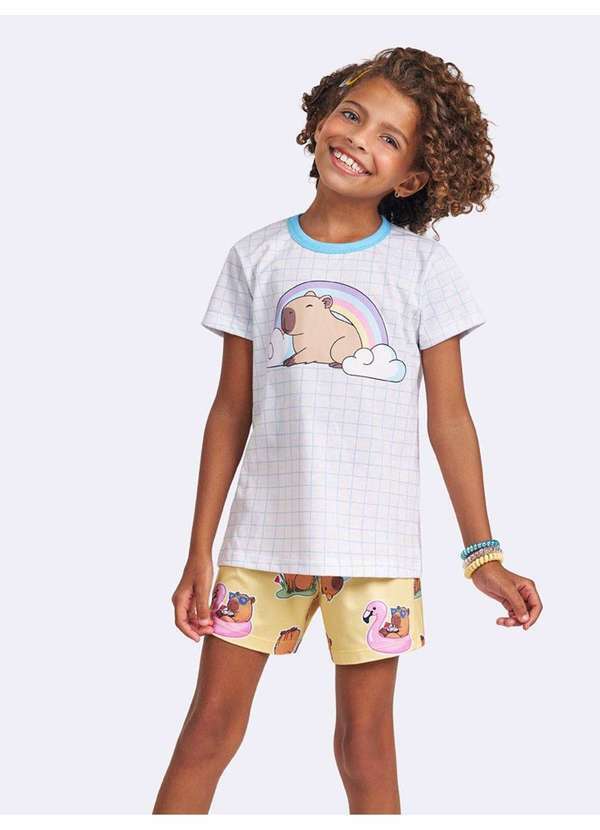 Veggi - Pijama Manga Curta Capy Summer Branco