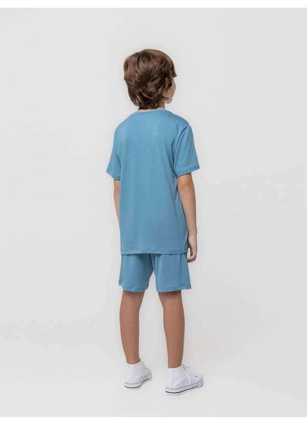 Veggi - Pijama Manga Curta Masculino Azul
