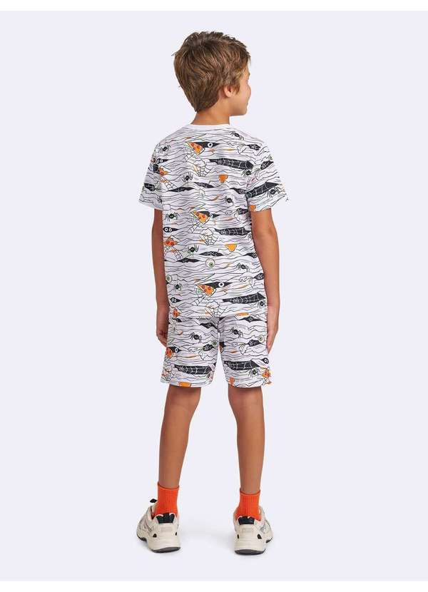 Veggi - Pijama Manga Curta Montros Múmia Branco 3