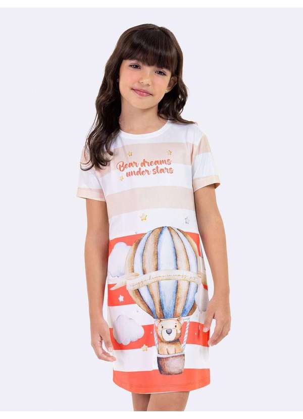 Veggi - Camisola Manga Curta Infantil Ballons Branco