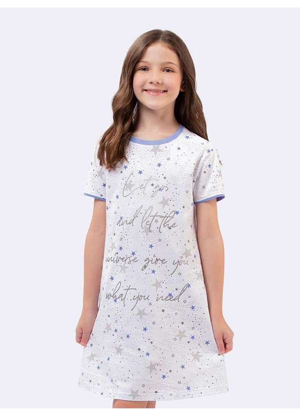 Veggi - Camisola Manga Curta Infantil Constelação Branco