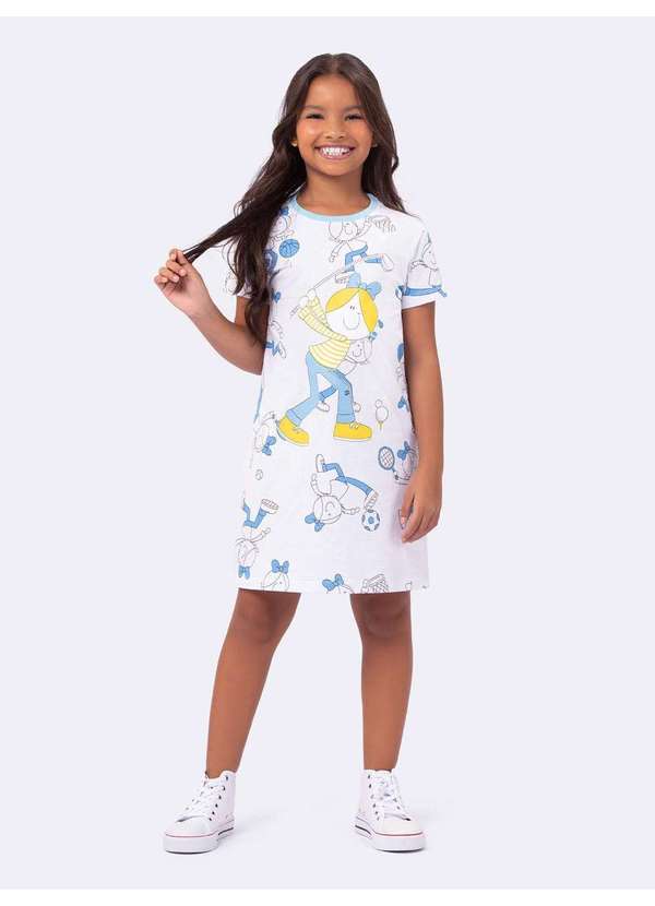 Veggi - Camisola Manga Curta Infantil Player Turma da Bia Branco