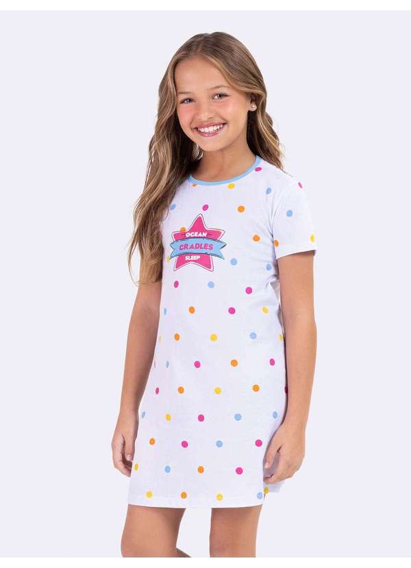 Veggi - Camisola Manga Curta Infantil Poás Color Branco