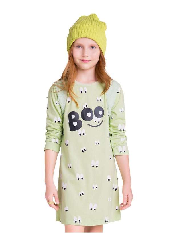 Veggi - Camisola Manga Longa Infantil Boo Verde