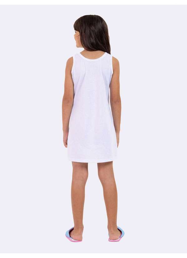 Veggi - Camisola Regata Infantil Turma da Bia Bem Estar Branco