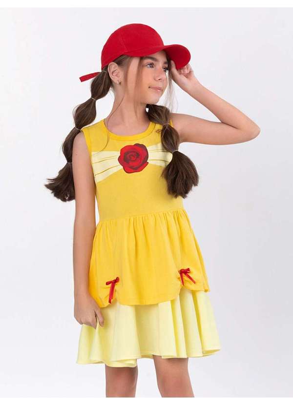 Veggi - Camisola Regata Princesa Amarelo