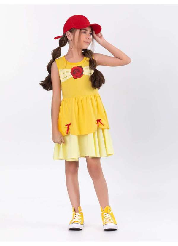 Veggi - Camisola Regata Princesa Amarelo 2