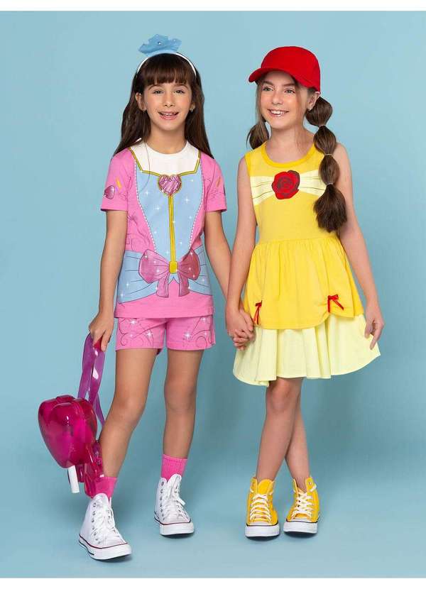 Veggi - Camisola Regata Princesa Amarelo 4