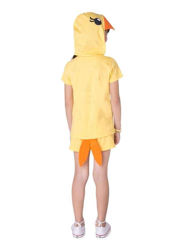 Veggi - Pijama Manga Curta com Capuz - Passarinho Amarelo 3