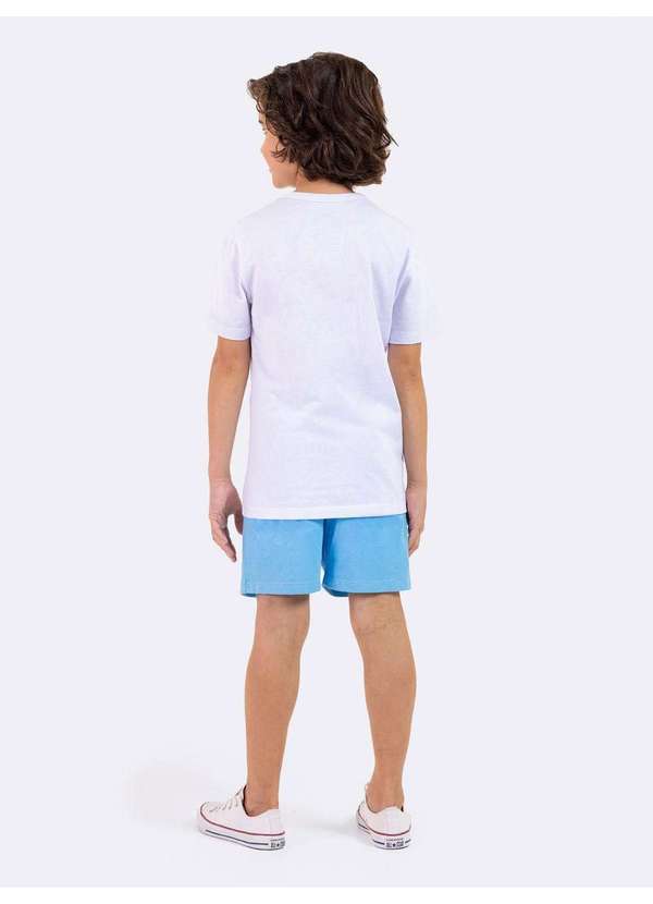 Veggi - Pijama Manga Curta Infantil Masculino Turma da Bia Festa Branco