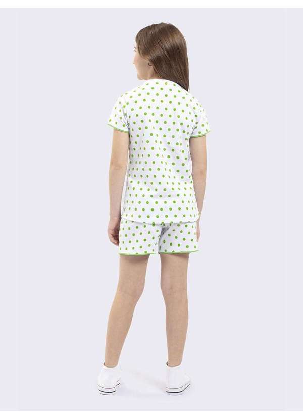 Veggi - Pijama Manga Curta Infantil Moon Branco