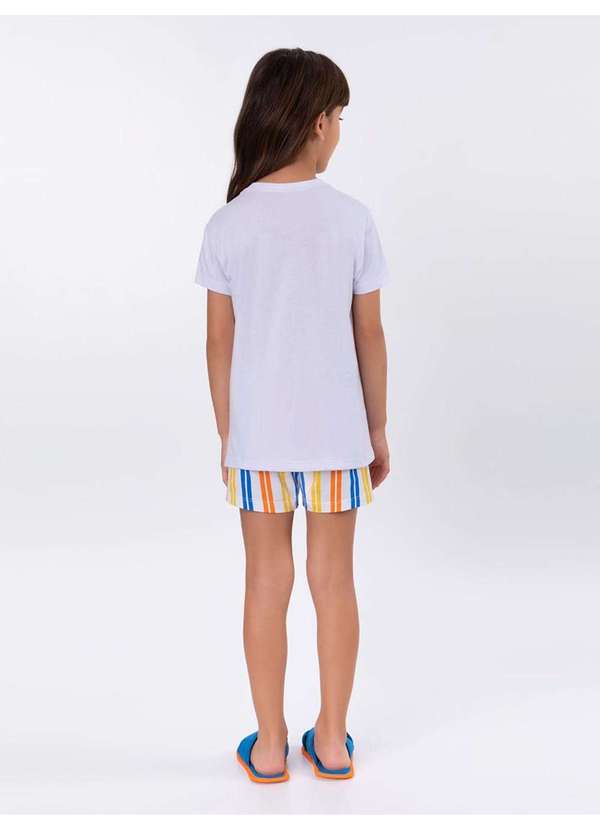 Veggi - Pijama Manga Curta Infantil Sun Branco 3