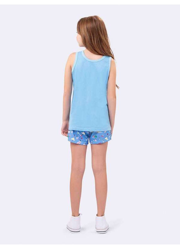 Veggi - Pijama Regata Infantil Miami Beach Azul