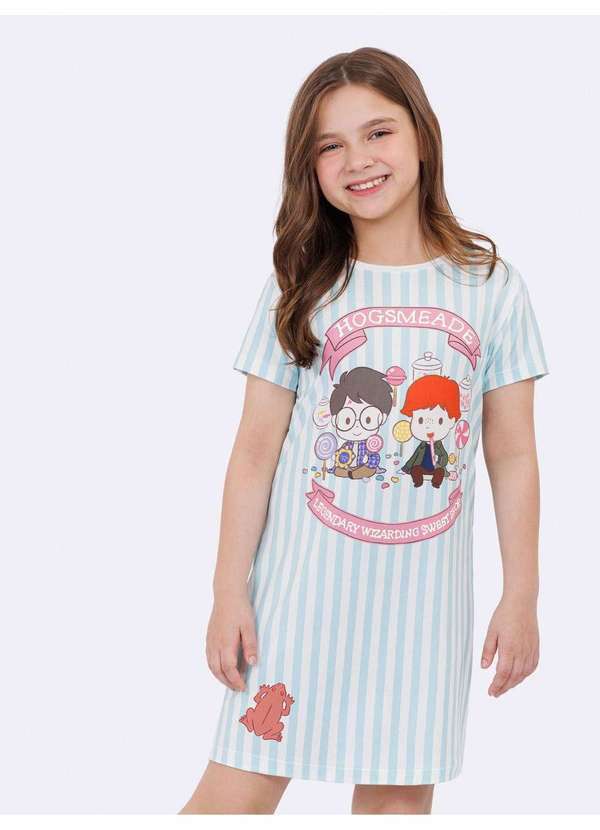 Veggi - Camisola Manga Curta Infantil Hogsmeade Branco