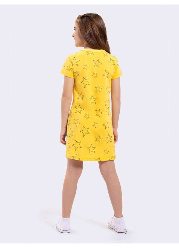 Veggi - Camisola Manga Curta Infantil Tom And Jerry Bons Sonhos Amarelo