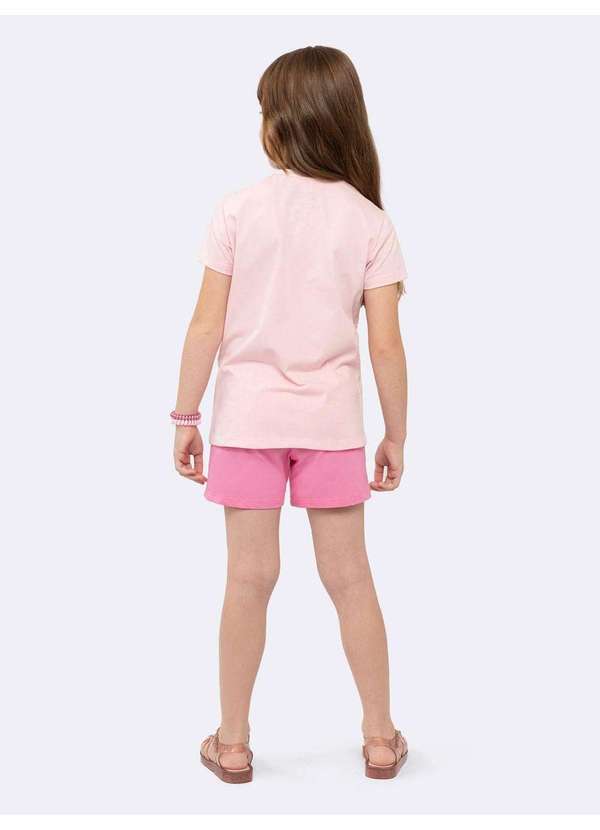 Veggi - Pijama Manga Curta Infantil Meninas Superpoderosas com Tapa Olho Rosa