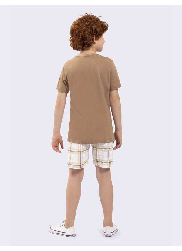 Veggi - Pijama Manga Curta Masculino Infantil Scooby-Doo Marrom 3