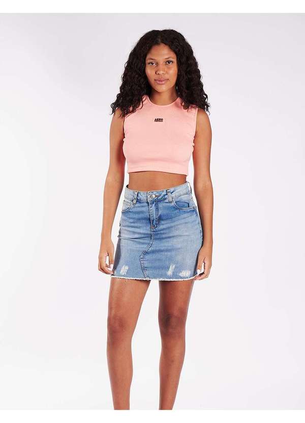 Aeropostale - Saia Jeans Feminino Aeropostale - Blue Jeans 3