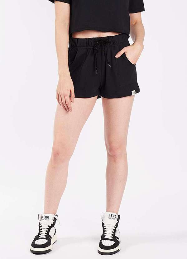 Aeropostale - Shorts Aéropostale Feminino - Preto