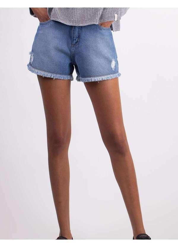 Aeropostale - Shorts Jeans Feminino - Aeropostale - Blue Jeans