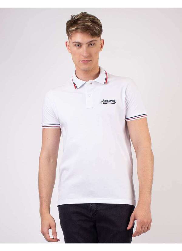Aeropostale - Polo Manga Curta Masculina - Aeropostale - Branco