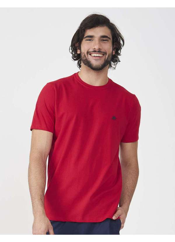 Aeropostale - Camiseta Manga Curta Masculina A87 Aéropostale - Vermelho