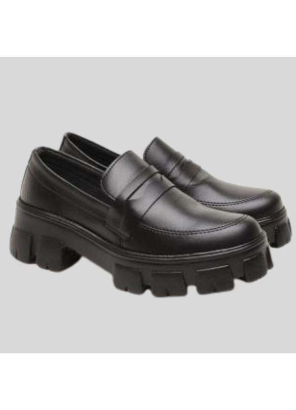 Manutt - Sapato Mocassim Feminino Manutt Confortável Off White Preto