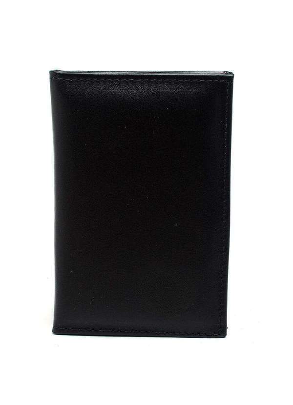 Berganno - Carteira Masculina de Couro Preto Ideal para Presentes Preto