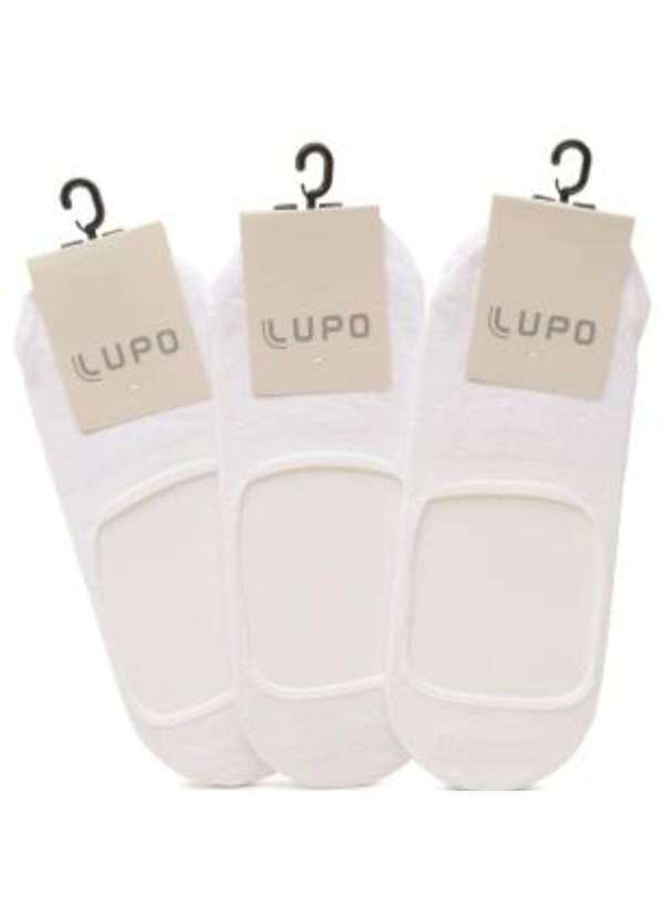 Berganno - Kit 3 Meias Super Invisível Lupo Branca Branco