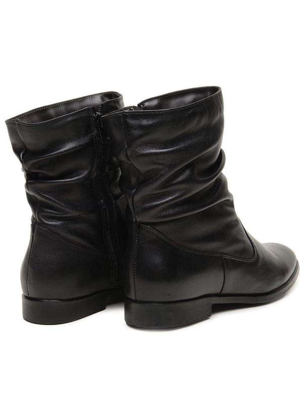 Berganno - Bota Social Feminina em Couro Preto Milly Preto 7