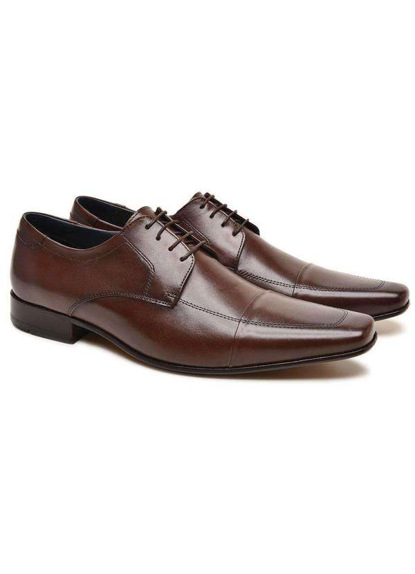 Berganno - Sapato Social Masculino em Couro Mouro Monti Mouro 2