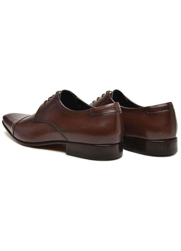 Berganno - Sapato Social Masculino em Couro Mouro Monti Mouro 5