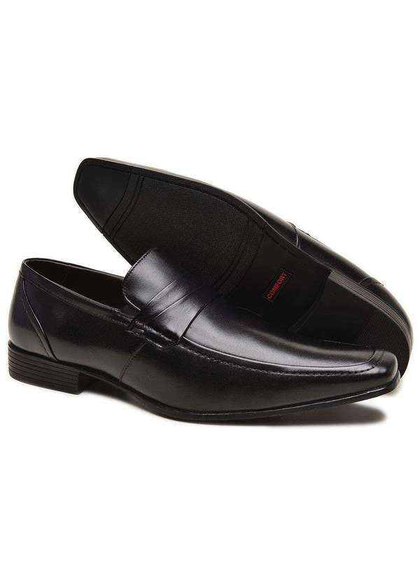 Berganno - Sapato Social Masculino em Couro Preto Etios Preto 5