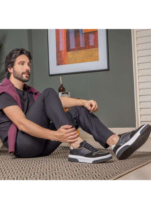 Berganno - Kit de Calçados Masculinos - Ideal para Uso Diários Preto+Preto 5